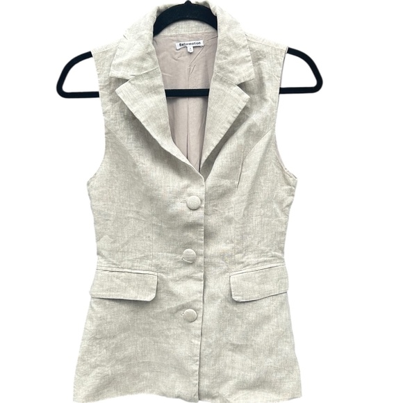 Reformation Billie Linen Vest - Picture 3 of 10